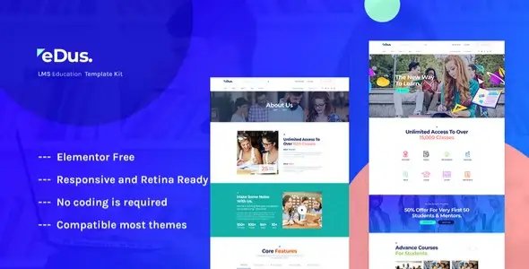 Edus – Online Education Elementor Template Kit